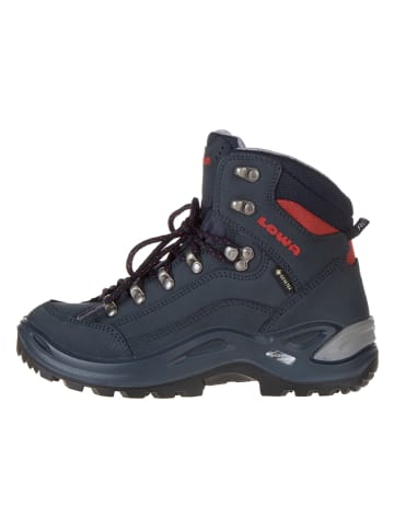 LOWA Leder-Wanderboots "Renegade GTX MID" in Dunkelblau/ Rot