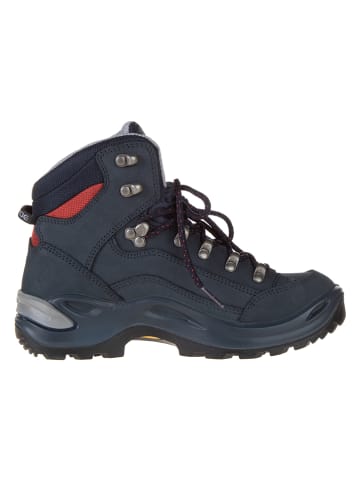 LOWA Leder-Wanderboots "Renegade GTX MID" in Dunkelblau/ Rot
