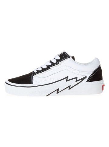 Vans Leder-Sneakers "Old Skool Bolt" in Schwarz/ Weiß