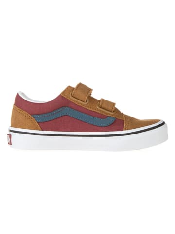 Vans Leder-Sneakers "Old Skool V" in Hellbraun