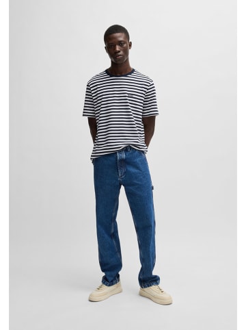 Hugo Boss Shirt in Dunkelblau/ Weiß