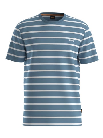 Hugo Boss Fashion Shirt in Blau/ Weiß