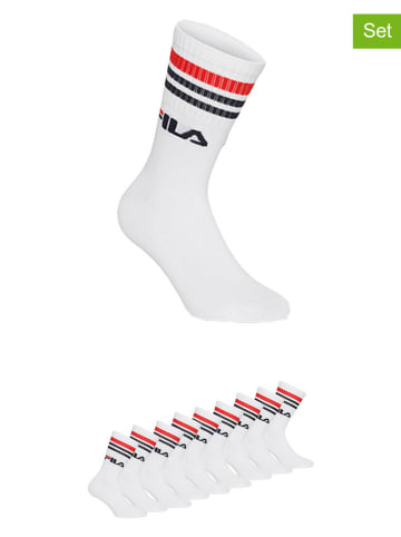 Fila 9-delige set: sokken wit