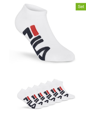 Fila 6er-Set Sneaker-Socken in Weiß