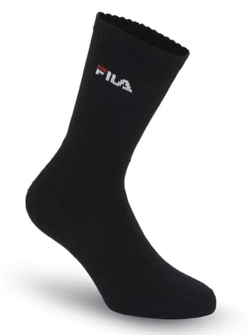 Fila 6-delige set: tennissokken wit/zwart en grijs
