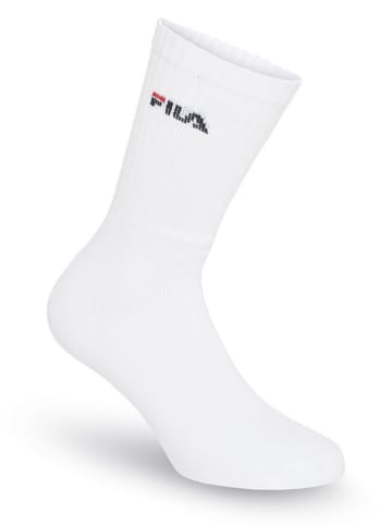 Fila 6-delige set: tennissokken wit/zwart en grijs