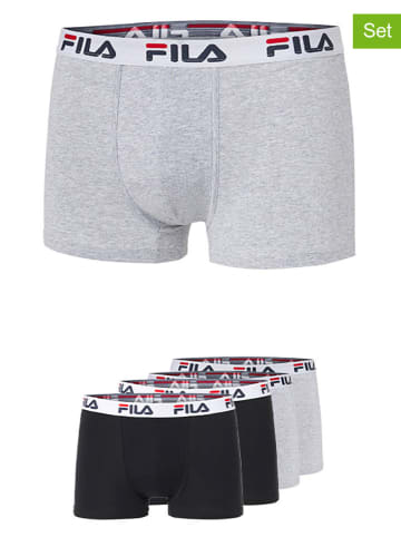 Fila 4er-Set Boxershorts in Grau/ Schwarz