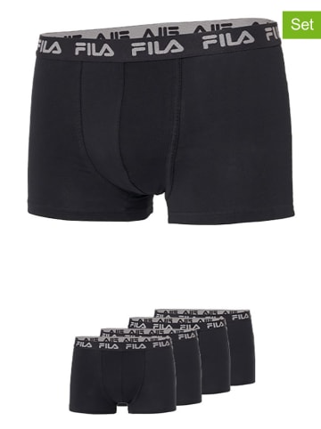 Fila 4er-Set Boxershorts in Schwarz
