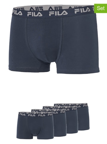 Fila 4-delige set: boxershorts donkerblauw