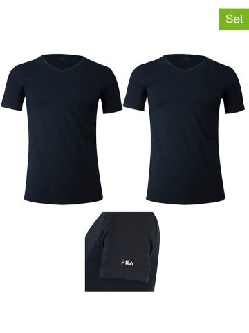 Fila 2-delige set: shirts donkerblauw