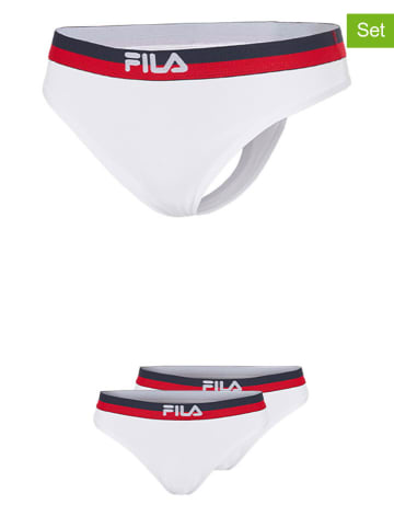 Fila 2er-Set Strings in Weiß/ Dunkelblau/ Rot