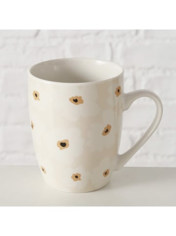 Boltze 2er-Set: Tassen "Canea" in Creme/ Weiß - 350 ml