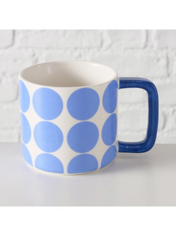 Boltze 2-delige set: koppen "Elysa" blauw/wit - 350 ml