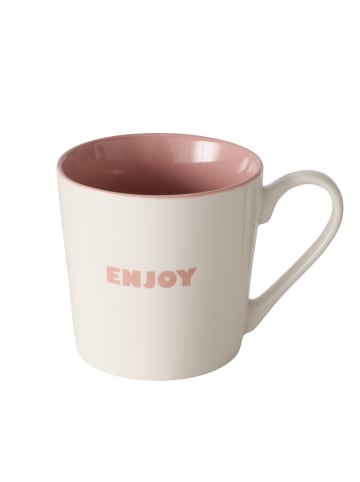 Boltze Tasse "Emile" in Weiß/ Rosa - 390 ml