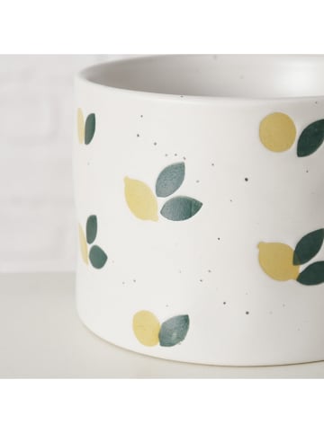 Boltze 2-delige set: koppen "Lemon" crème/groen - 320 ml