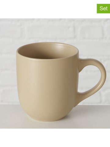 Boltze Kubki (2 szt.) "Pastell" w kolorze beżowym - 300 ml