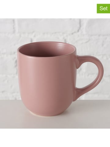 Boltze 2er-Set: Tassen "Pastell" in Altrosa - 300 ml