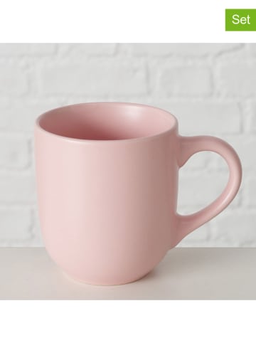 Boltze Kubki (2 szt.) "Pastell" w kolorze jasnoróżowym - 300 ml