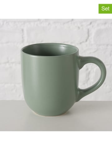Boltze Kubki (2 szt.) "Pastell" w kolorze zielonym - 300 ml