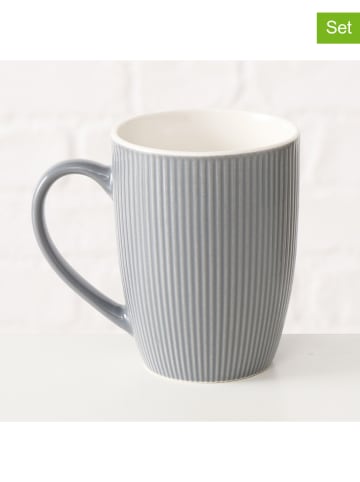 Boltze 2er-Set: Tassen "Ranura" in Grau - 290 ml