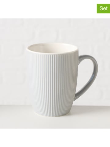 Boltze Kubki (2 szt.) "Ranura" w kolorze jasnoszarym - 290 ml