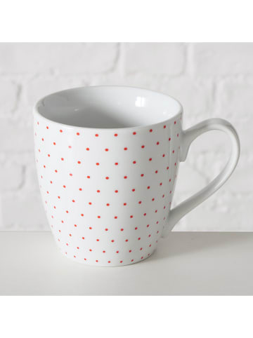 Boltze 2er-Set: Jumbotassen in Weiß/ Rot - 480 ml