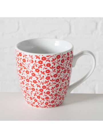 Boltze 2er-Set: Jumbotassen in Weiß/ Rot - 480 ml