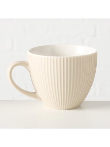 Boltze Kubek jumbo "Ranura" w kolorze kremowym - 420 ml