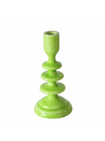 Boltze Świecznik "Kalea" w kolorze zielonym - wys. 18,5 cm