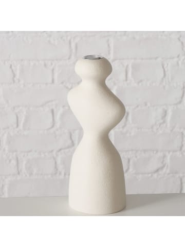 Boltze Świeczniki (2 szt.) "Morana" w kolorze szaro-kremowym - wys. 22 cm