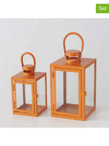 Boltze 2er-Set: Laternen "Arana" in Orange