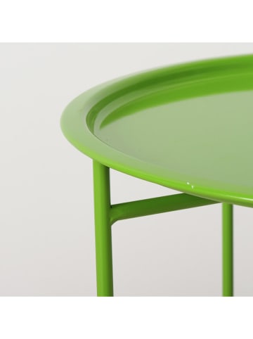 Boltze Couchtisch "Rocko" in Grün - (H)46 x Ø 46 cm