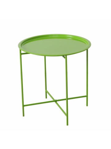 Boltze Couchtisch "Rocko" in Grün - (H)46 x Ø 46 cm