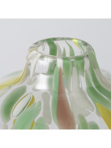 Boltze Wazon "Greena" w kolorze zielono-białym - wys. 25 x Ø 16 cm