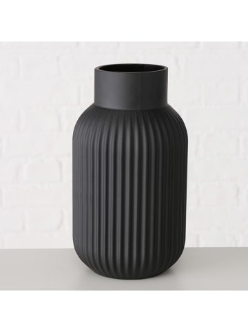 Boltze Vase ''Nordika'' in Schwarz - (H)22 x Ø 13 cm