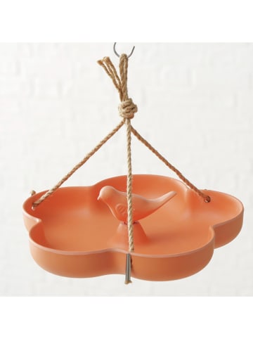 Boltze Vogeltränke "Giardino" in Orange - (B)23 x (H)7 cm