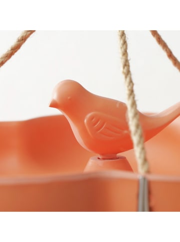 Boltze Vogeltränke "Giardino" in Orange - (B)23 x (H)7 cm