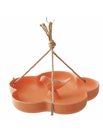 Boltze Vogeltränke "Giardino" in Orange - (B)23 x (H)7 cm