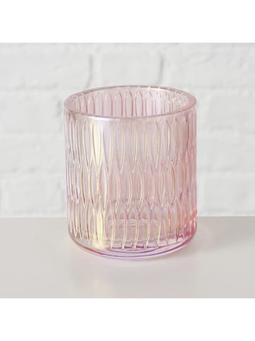 Boltze 3er-Set: Windlichter "Siara" in Rosa - (H)9 x Ø 8 cm