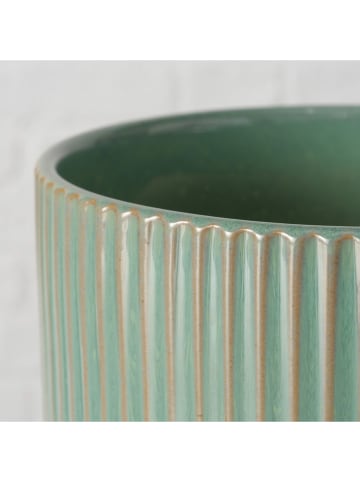 Boltze Übertopf "Gritta" in Mint - (H)14 x Ø 16,5 cm