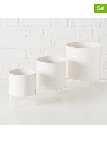 Boltze 3-delige set: overpotten "Rillana" wit