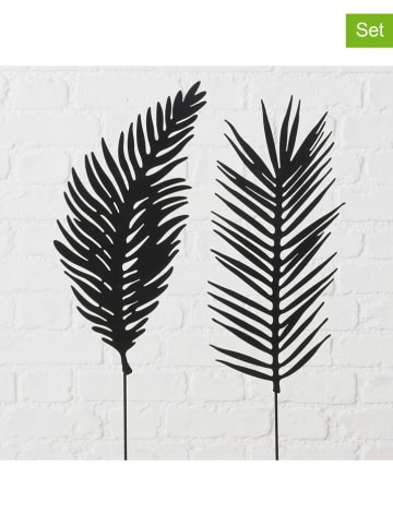 Boltze 2er-Set: Gartenstäbe "Inca" in Schwarz - (H)90 cm