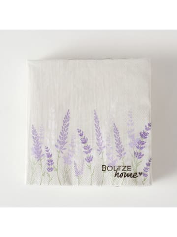 Boltze Serwetki (40 szt.) "Lavander" w kolorze fioletowo-białym - 2 x 20 szt.