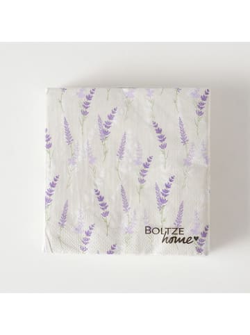 Boltze Serwetki (40 szt.) "Lavander" w kolorze fioletowo-białym - 2 x 20 szt.