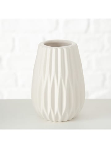 Boltze 3-delige set: vazen "Wilma" grijs/zwart/wit - (H)12,5 cm