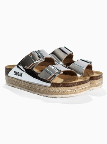 Sunbay Slippers "Orange" zilverkleurig