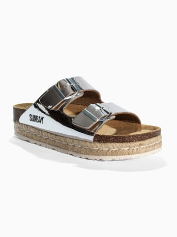 Sunbay Slippers "Orange" zilverkleurig