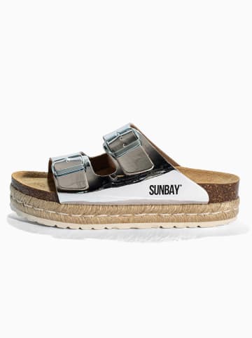 Sunbay Slippers "Orange" zilverkleurig