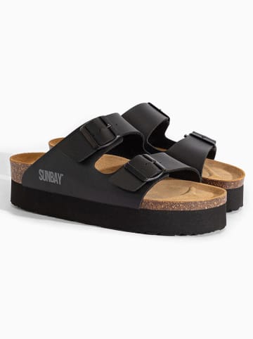 Sunbay Klapki w kolorze czarnym