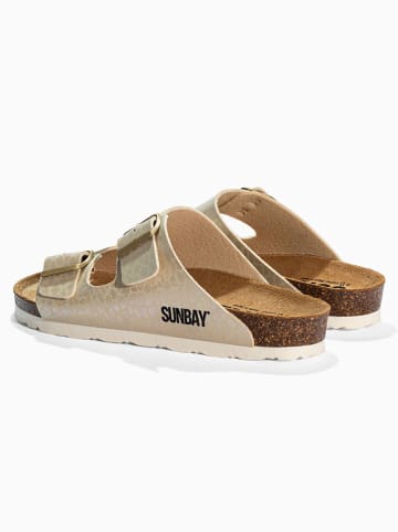 Sunbay Klapki "Trefle" w kolorze beżowym